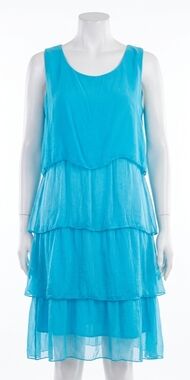 NEW GIGI MODA sora silk dress in turquoise